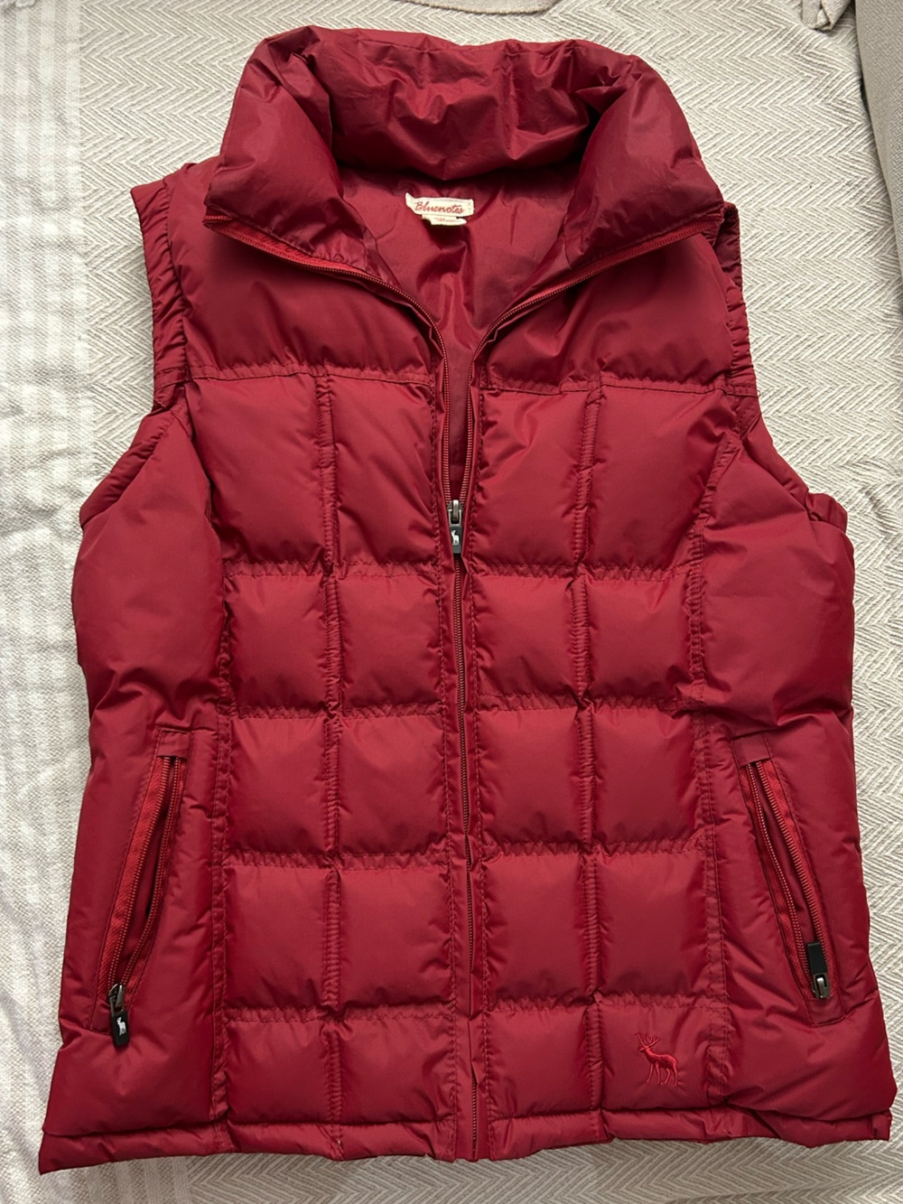 Bluenotes Quilted Puffer Vest - Deep Red